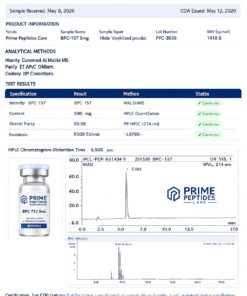 Alternative view of BPC-157 5mg